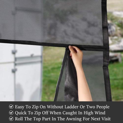 RV Awning Sun Shade Screen Shade Complete Kits