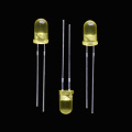 LED amarillo difuso de 5 mm con chip Epistar de 590 nm