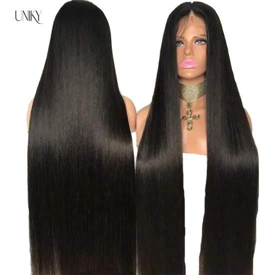 Uniky wholesale human hair wig virgin brazilian hair unprocessed human Transparent straight lace wigs front Hair Lace wigs