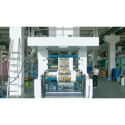 High Speed 6 Color Central Drum Kraft Thermal Paper Flexographic Printers for Ads