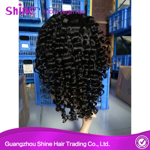 Peruvian Curly Human Hair Full Lace Wigs