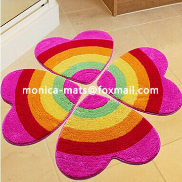 High quality beautiful flower shape with latexbacking anti-slip bathroom rugs