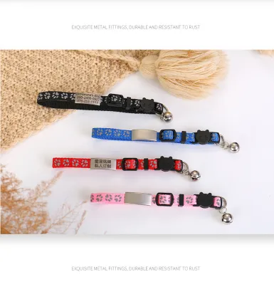 Nylon Cat Collars with Bell Reflective Safety Collars