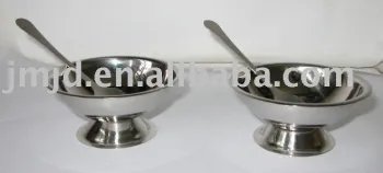 stainless steel sundae cup& spoon