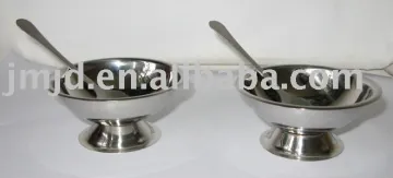 stainless steel sundae cup& spoon