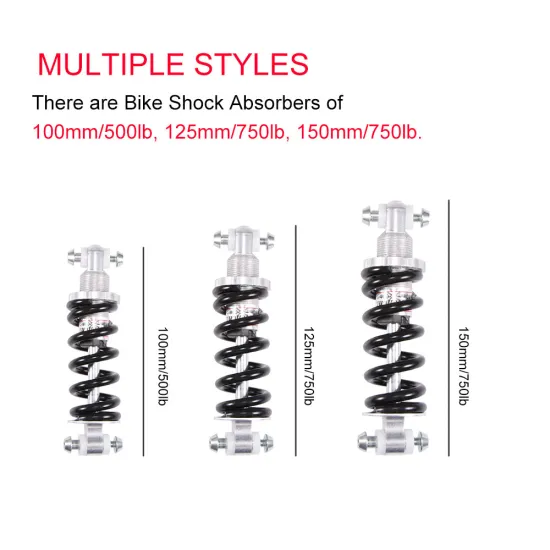Bicycle Shock Absorber Spring Bicycle Shock Absorber Metal Shock Absorber Mountain Bike Mountain Bike Waterproof Adjustable