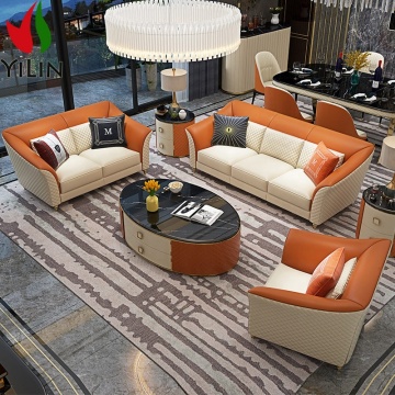 China Wholesale Luxury Leather Couches for Living Room - CP08