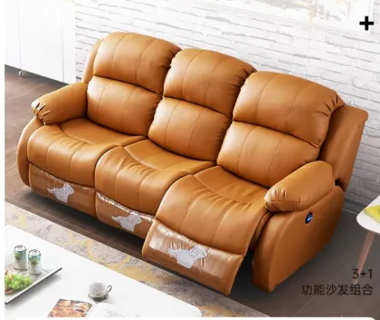 BFP HOME Modern Massage Sofa - Multifunctional Synthetic Leather Living Room Sofa