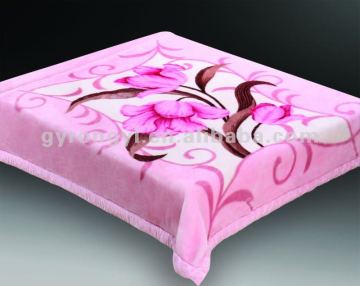 100% polyester super soft raschel blanket