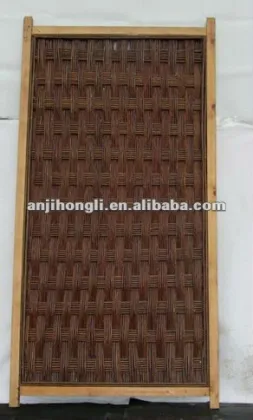 Natural Wood Frame Willow Border Fence Fencing Screen