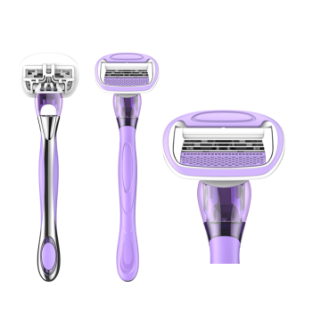 Affordable High-Quality Women's Razor with 4-Blade Metal Handle System