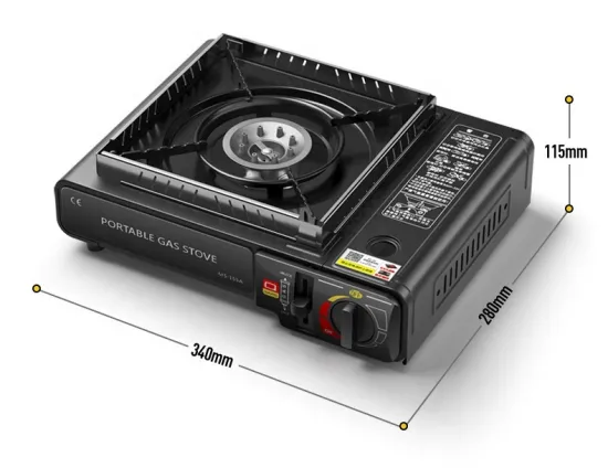 High-Quality Four-Sided Windscreen Camping Gas Stove: Butane Portable Gas Stove