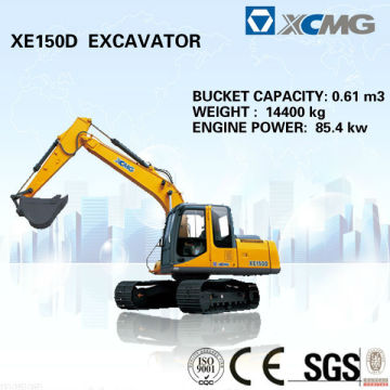 XCMG excavator XE150D excavator (Bucket Capacity: 0.61m3, Operating Weight: 14400kg) of 15 ton excavator