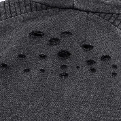 Mens Streetwear Hoodie Distressed