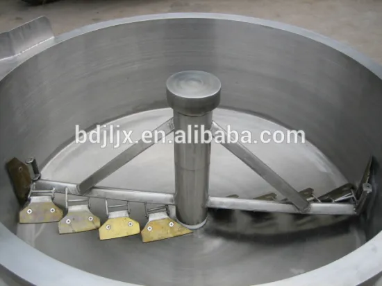 Industrial tiltable mixing cooking pot