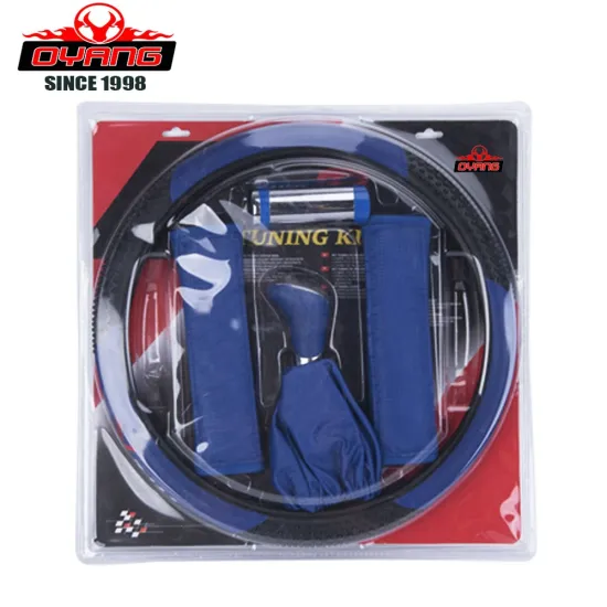 Hot Selling Blue Steering Wheel Cover, Shift Knob Car Accessory Kit: Elevate Your Drive with Stylish Upgrades