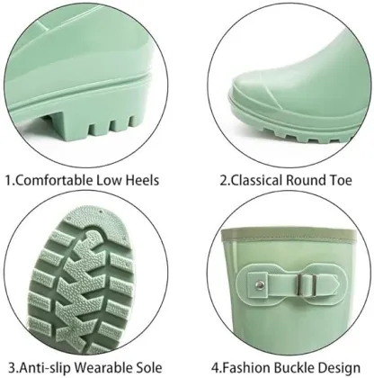 Mid Calf Rain Boots Minimalist