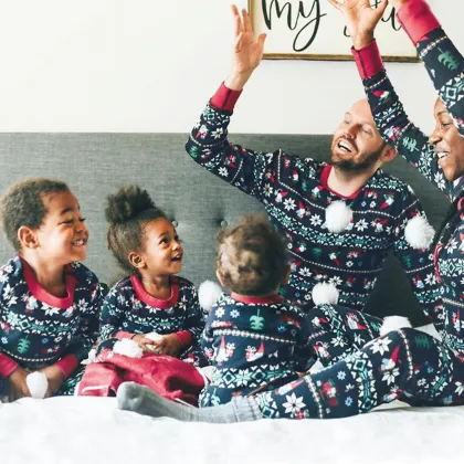 Family Christmas Pajamas: High-Quality Cotton Sleepwear in Plus Sizes