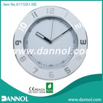 12\" Stylish Metal Quartz Wall Clock,White