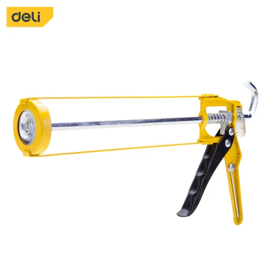 Deli Tools DL2360 Professional Silicone Gun Caulking Glue Gun 9 Inch Construction Building Smooth Double Rod