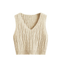 Pull de culture en tricot pour femmes