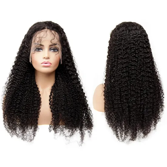 Wholesale Raw Indian Virgin Hair HD Lace Frontal Wig Women Curly Wig Full Swiss Lace Front Closure Human Hair Wig Kinky Curly