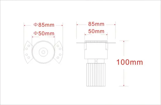 COB Led module down light 12W Dia-casting