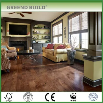 Family Room maple parquet floor panels