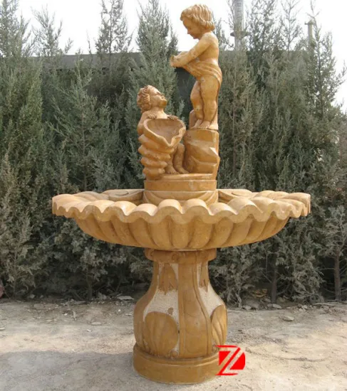 Stone fountain statue angel fountain