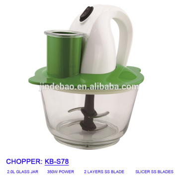 Multifunctional 2.0L Glass Jar Chopper