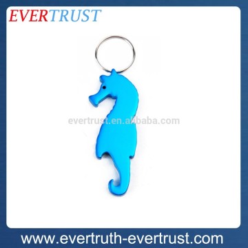 promotional custom aluminum sea horse bottle opener