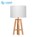 Lampada da tavolo moderna in legno LEDER