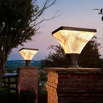 Outdoor Waterproof Solar Panels Garden Lights Solar Energy System Pillar Lamp for Post Fence