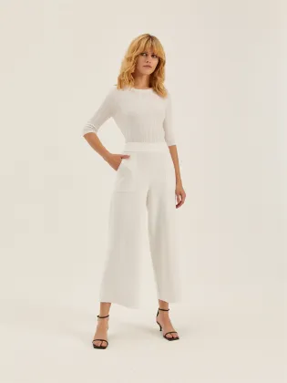 Length Wide Leg Knit Pants