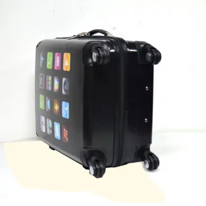 PC trolley luggage with interesting icon printing