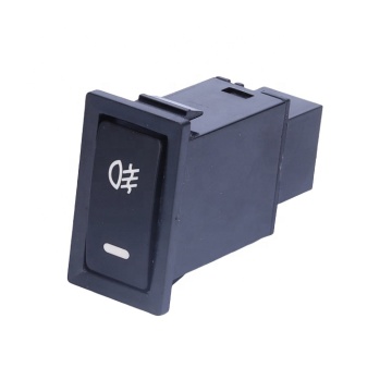 2025 12V-24V Self-Locking Push Switch Fog Lights Boat Rocker Switch with Blue LED