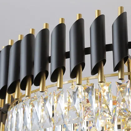 Hong Kong Style Light Luxury Chandelier Crystal Lamp