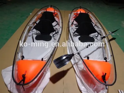 100% Transparent PC material kayak canoe/crystal kayak/crystal canoe