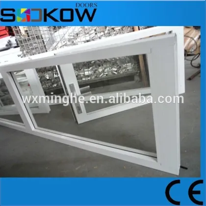 aluminum tempered glass insert sectional garage door