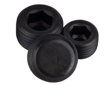 Steel Hex Socket Tapered Pipe Plugs and Hex Screws with PT Threads in Sizes 1/16", 1/8", 1/4", 3/8" - DIN906