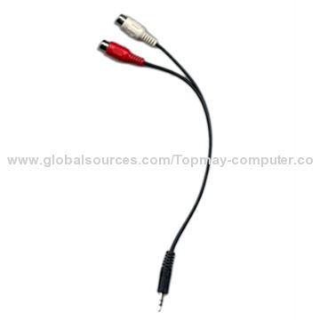 3.5mm DC Jack to 2RCA Female Cable, Red and White ColorsNew