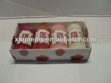 4pcs Scented pillar Candle round candle gift candle valentine's candle