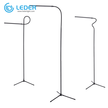 LEDER Zwart Vloerlamp Design