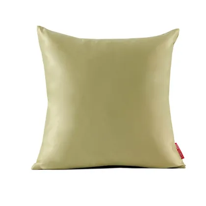 Solid Color Satin Silk Pillowcase Cushion Cover