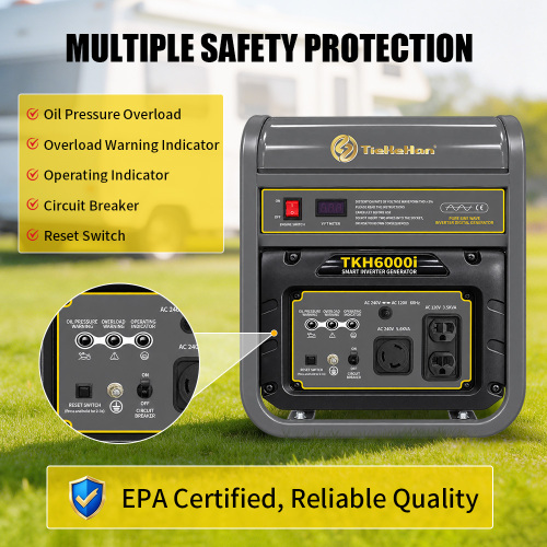Generador inversor de gasolina TKH6000i 120V/240V 60Hz