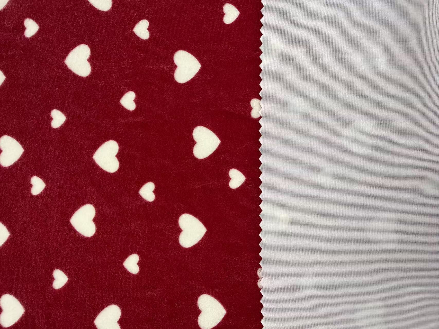 warp-knitted heart water print