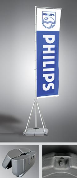 Outdoor promotional flexible flags