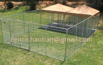 Custom large size dog kennel visible panel enclosure with roof