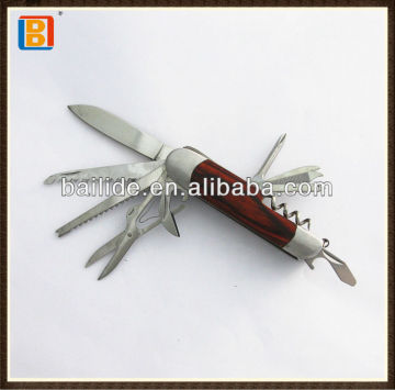 Multi Functions Army Tactical Knife Folding Pocket Knife With Wood Handle