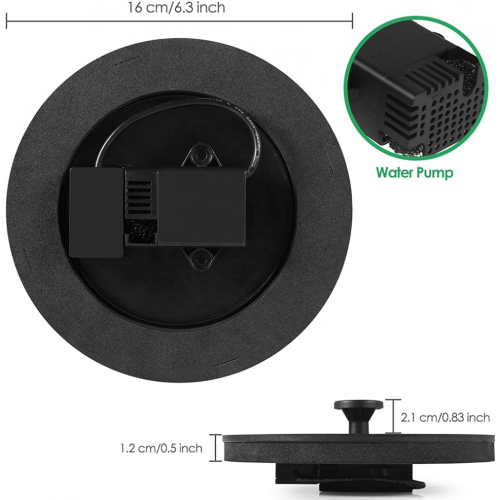 Solar Birdbath Fountain Pump untuk Taman dan Teras